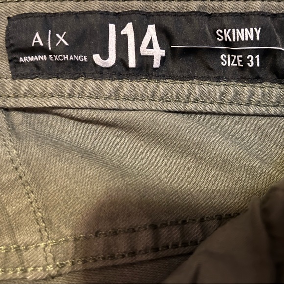 NEW!!! Armani Exchange J14 skinny jeans in olive green size 31. - Picture 6 of 12